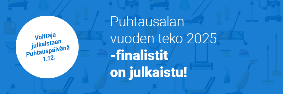 Tässä ovat Puhtausalan vuoden teko 2025 -finalistit!