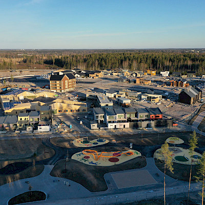 Rykmentinpuiston asuntomessualue tammikuun alussa 2020. Kuva: Suomen Asuntomessut