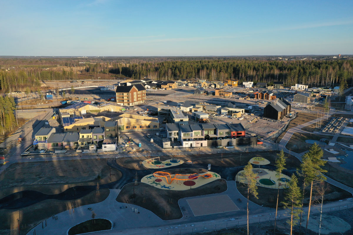 Rykmentinpuiston asuntomessualue tammikuun alussa 2020. Kuva: Suomen Asuntomessut